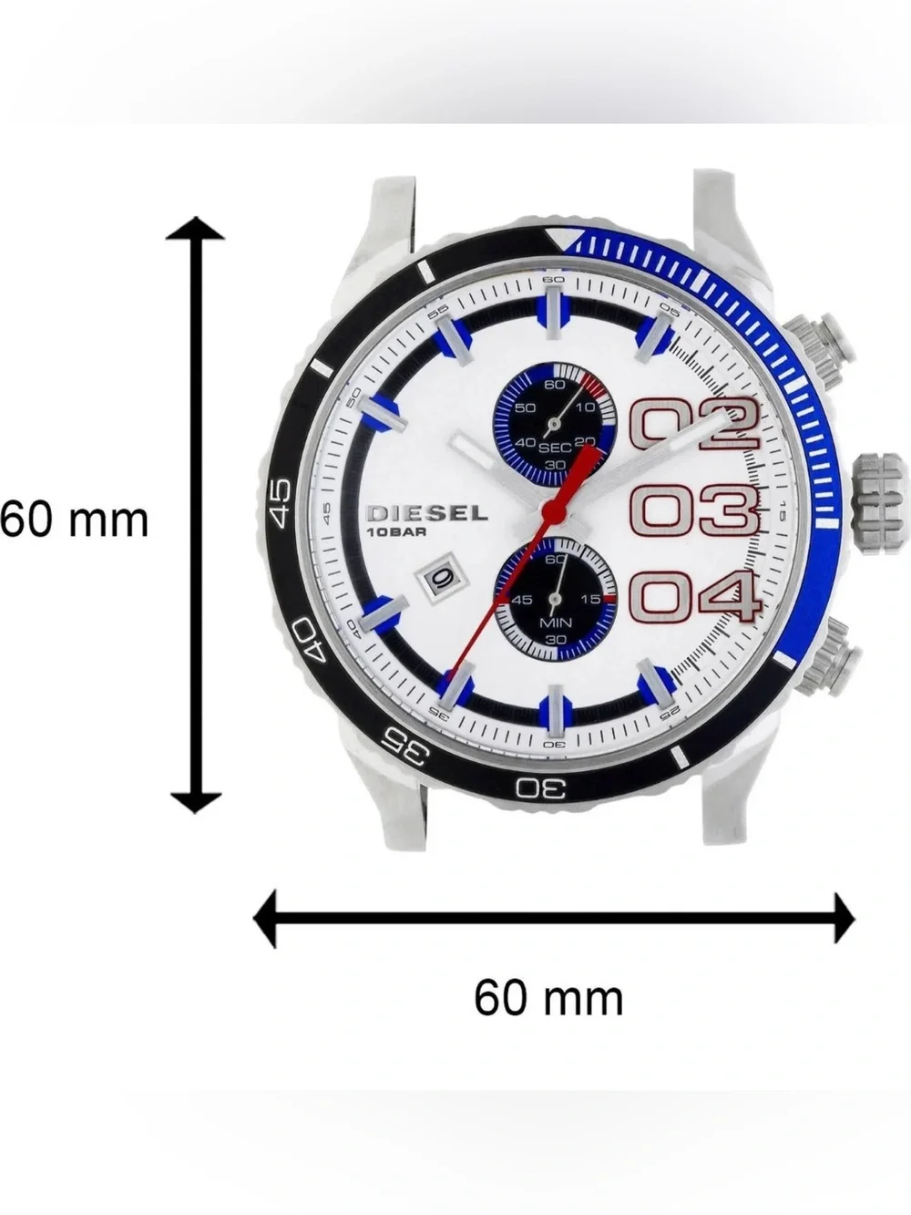 Diesel DZ4313 White Double Down Chrono 2.0 Analog Watch Needs Battery